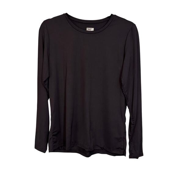 32 Degrees Womens L Black UPF 40 Air Mesh Cool Long Sleeve Active Shirt Tee 1Pc - Picture 1 of 8